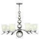 Zelda Chandelier - Polished Nickel / White Etched