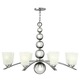 Zelda Chandelier - Polished Nickel / White Etched