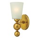 Zelda Wall Sconce - Vintage Brass / White Etched Zelda Wall Sconce - Vintage Brass / White Etched
