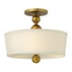 Zelda Semi Flush Ceiling - Vintage Brass / Off White