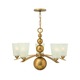 Zelda Chandelier - Vintage Brass / White Etched