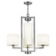 Hampton 3209 Chandelier - Antique Nickel / Off White