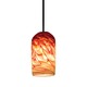 Rose Cylinder Pendant - Bronze / Hot Red Rose Cylinder Pendant - Bronze / Hot Red