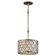 Lucia 1 Light Pendant - Burnished Silver / Linen Lucia 1 Light Pendant - Burnished Silver / Linen