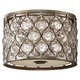 Lucia Flush Mount Ceiling Light - Burnished Silver / Beige Lucia Flush Mount Ceiling Light - Burnished Silver / Beige