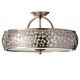 Zara Semi Flush Ceiling Light - Brushed Steel / Silver Organza Zara Semi Flush Ceiling Light - Brushed Steel / Silver Organza