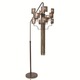 12 Light Hanging Floor Lamp - Bronze / Antique Silver Fabric 12 Light Hanging Floor Lamp - Bronze / Antique Silver Fabric