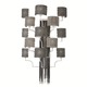 13 Light Wall Sconce - White / Black Nickel Weave 13 Light Wall Sconce - White / Black Nickel Weave