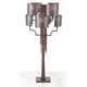 8 Light Table Lamp - Bronze / Antique Silver Fabric 8 Light Table Lamp - Bronze / Antique Silver Fabric