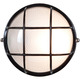 Nauticus Round Outdoor Bulkhead Wall - Black / Frosted