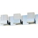 Fizz Bath Bar - Polished Chrome / Clear Etched Bubble Fizz Bath Bar - Polished Chrome / Clear Etched Bubble