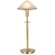 Aging Eye Glass Shade Table Lamp - Antique Brass / Alabaster Brown Aging Eye Glass Shade Table Lamp - Antique Brass / Alabaster Brown