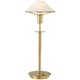 Aging Eye Glass Shade Table Lamp - Antique Brass / Satin White Aging Eye Glass Shade Table Lamp - Antique Brass / Satin White