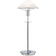 Aging Eye Glass Shade Table Lamp - Chrome / Satin White Aging Eye Glass Shade Table Lamp - Chrome / Satin White