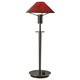 Aging Eye Glass Shade Table Lamp - Hand Brushed Old Bronze / Magma Red Aging Eye Glass Shade Table Lamp - Hand Brushed Old Bronze / Magma Red