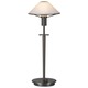Aging Eye Glass Shade Table Lamp - Hand Brushed Old Bronze / Satin White Aging Eye Glass Shade Table Lamp - Hand Brushed Old Bronze / Satin White