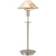 Aging Eye Glass Shade Table Lamp - Satin Nickel / Alabaster Brown Aging Eye Glass Shade Table Lamp - Satin Nickel / Alabaster Brown