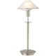 Aging Eye Glass Shade Table Lamp - Satin Nickel / Alabaster White Aging Eye Glass Shade Table Lamp - Satin Nickel / Alabaster White