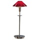 Aging Eye Glass Shade Table Lamp - Satin Nickel / Magma Red Aging Eye Glass Shade Table Lamp - Satin Nickel / Magma Red
