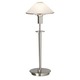 Aging Eye Glass Shade Table Lamp - Satin Nickel / Satin White Aging Eye Glass Shade Table Lamp - Satin Nickel / Satin White