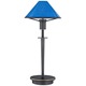 Aging Eye Mini Table Lamp - Hand Brushed Old Bronze / Pearl Blue