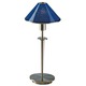 Aging Eye Mini Table Lamp - Satin Nickel / Pearl Blue