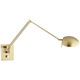 Bernie LED Reading Swing Arm Wall Lamp - Polished Brass/Brushed Brass / 