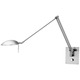 Bernie LED Reading Swing Arm Wall Lamp - Satin Nickel / 