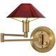 Aging Eye Glass Shade Swing Arm Wall Lamp - Antique Brass / Magma Red Aging Eye Glass Shade Swing Arm Wall Lamp - Antique Brass / Magma Red