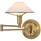 Aging Eye Glass Shade Swing Arm Wall Lamp - Antique Brass / True White Aging Eye Glass Shade Swing Arm Wall Lamp - Antique Brass / True White