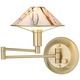 Aging Eye Glass Shade Swing Arm Wall Lamp - Brushed Brass / Marble Aging Eye Glass Shade Swing Arm Wall Lamp - Brushed Brass / Marble