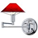 Aging Eye Glass Shade Swing Arm Wall Lamp - Chrome / Magma Red Aging Eye Glass Shade Swing Arm Wall Lamp - Chrome / Magma Red