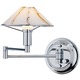 Aging Eye Glass Shade Swing Arm Wall Lamp - Chrome / Marble Aging Eye Glass Shade Swing Arm Wall Lamp - Chrome / Marble