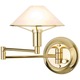 Aging Eye Glass Shade Swing Arm Wall Lamp - Polished Brass / Alabaster White Aging Eye Glass Shade Swing Arm Wall Lamp - Polished Brass / Alabaster White