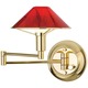 Aging Eye Glass Shade Swing Arm Wall Lamp - Polished Brass / Magma Red Aging Eye Glass Shade Swing Arm Wall Lamp - Polished Brass / Magma Red
