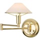 Aging Eye Glass Shade Swing Arm Wall Lamp - Polished Brass / True White Aging Eye Glass Shade Swing Arm Wall Lamp - Polished Brass / True White