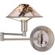 Aging Eye Glass Shade Swing Arm Wall Lamp - Satin Nickel / Marble Aging Eye Glass Shade Swing Arm Wall Lamp - Satin Nickel / Marble