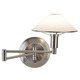 Aging Eye Glass Shade Swing Arm Wall Lamp - Satin Nickel / True White Aging Eye Glass Shade Swing Arm Wall Lamp - Satin Nickel / True White