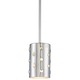 Bling Bling Pendant - Chrome / Perforated Steel with Crystals