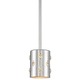 Bling Bling Mini Pendant - Chrome / Perforated Steel with Crystals