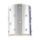 Bling Bling Wall Sconce - Chrome / Perforated Steel with Crystals