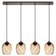Bubble 4 Light Island Pendant - Copper Bronze Patina / Teak Bubble 4 Light Island Pendant - Copper Bronze Patina / Teak