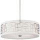 Alecias Necklace 4 Light Pendant - Brushed Nickel / White