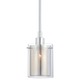 P960 Grid II Mini Pendant - Chrome / Clear/Chrome Mesh P960 Grid II Mini Pendant - Chrome / Clear/Chrome Mesh