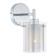P962 Grid II Wall Sconce - Chrome / Clear/Chrome Mesh