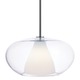 P3836 Soft Pendant - Chrome / Clear/White Frosted