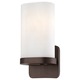 P1706 Wall Sconce - Copper Bronze Patina / Etched Opal