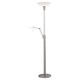 P257 Floor and Reading Lamp - Brushed Nickel / Etched Opal