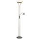 P256 Floor and Reading Lamp - Brushed Nickel / Etched Opal P256 Floor and Reading Lamp - Brushed Nickel / Etched Opal