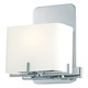 Curvy Corner Vanity Wall Sconce - Chrome / Etched Opal Curvy Corner Vanity Wall Sconce - Chrome / Etched Opal